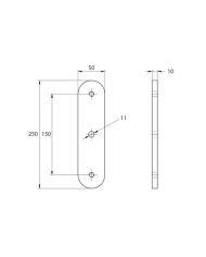 Platine pour adaptateur verre 50 mm