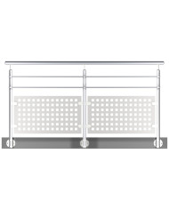 Garde-corps tôle et 2 barres