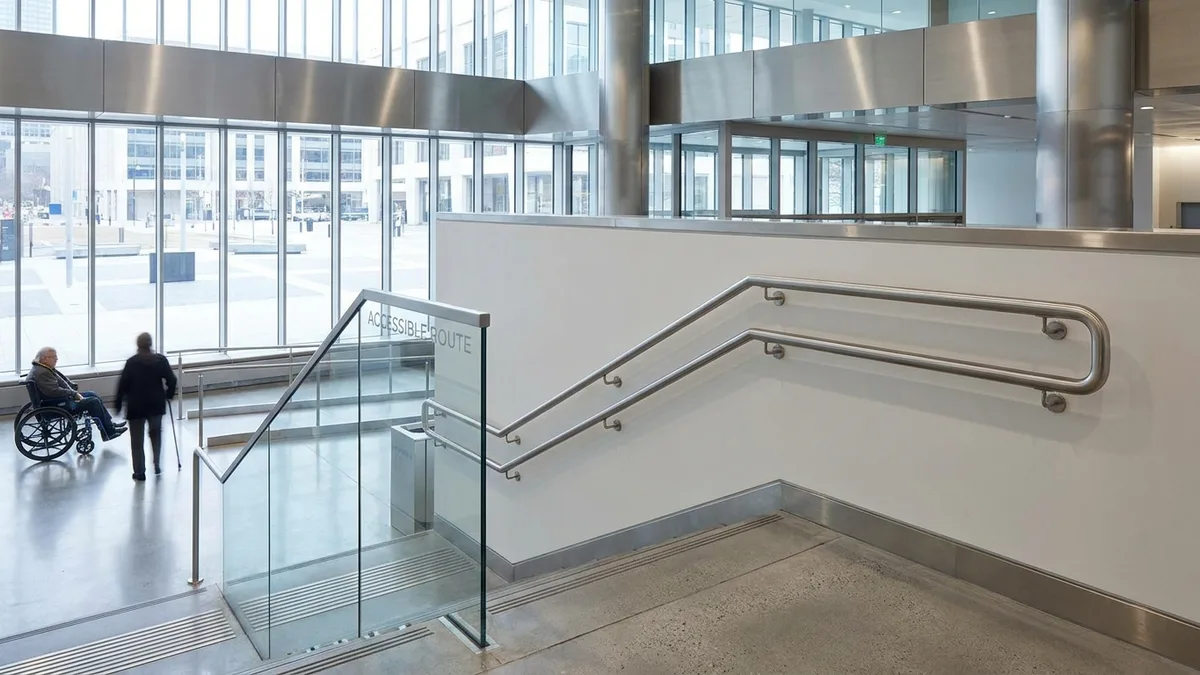 Double main courante PMR 80cm et 95cm