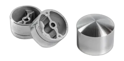 Embout inox arrondi pour rampe bois