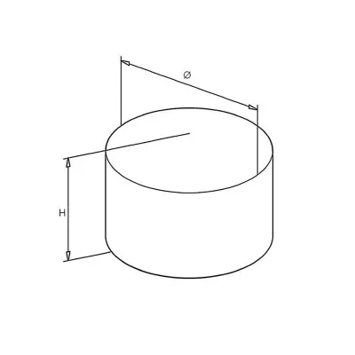 Embout inox arrondi pour rampe bois - vue 2