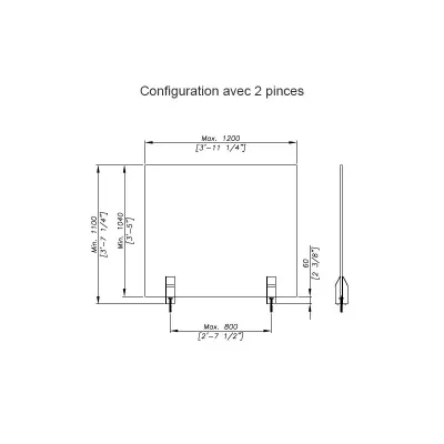 Pince à verre de sol "Plume" - vue 6