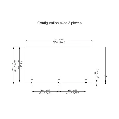 Pince à verre de sol "Plume" - vue 7