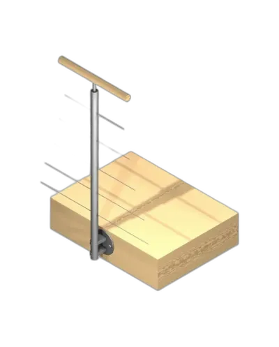 Poteau latéral pour 5 câbles - 180°