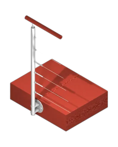 Poteau latéral pour 6 câbles - Départ