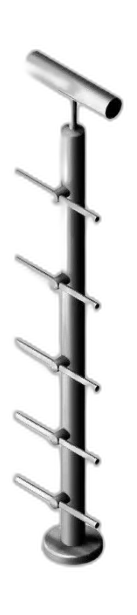 Poteau pour 5 barres