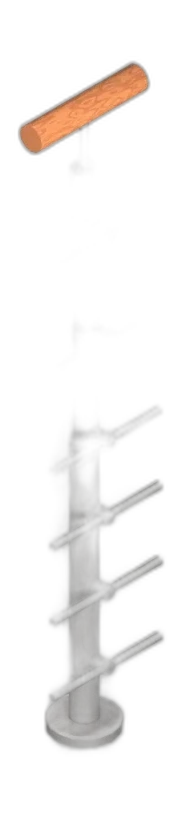 Poteau pour 6 barres