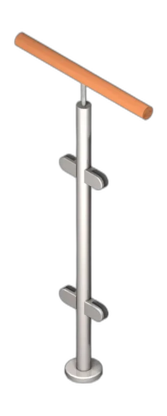 Poteau pour verre - 180°