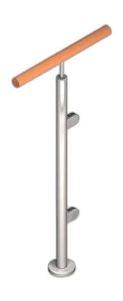 Poteau pour verre - Départ