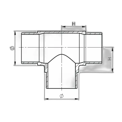 Raccord Inox en Té - vue 2