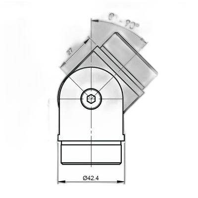 Raccord Inox orientable - vue 2