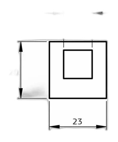 Support de barre 12x12 - vue 2