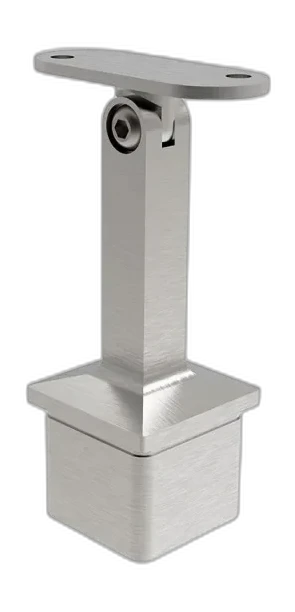 Support de lisse plate orientable pour poteau