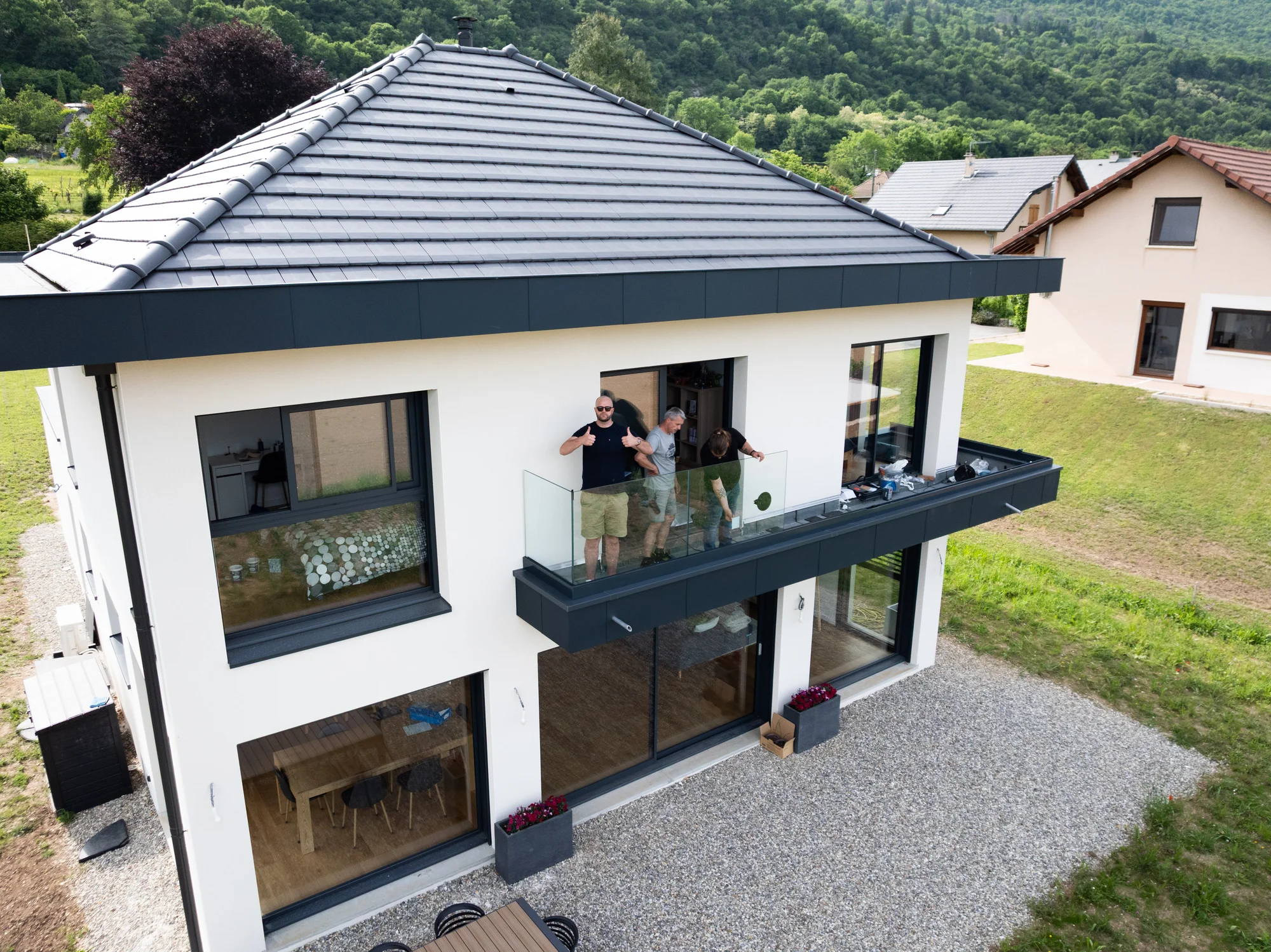 Main courante inox 316 sur balcon extérieur - Erminox